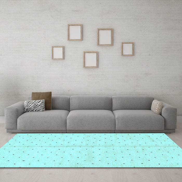 Machine Washable Solid Light Blue Modern Rug in a Living Room, wshabs2947lblu