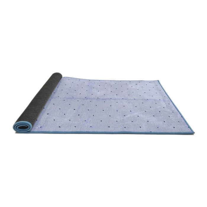 Sideview of Solid Blue Modern Rug, abs2947blu