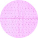 Round Solid Purple Modern Rug, abs2947pur