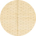 Round Machine Washable Abstract Khaki Gold Rug, wshabs2947