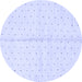 Round Solid Blue Modern Rug, abs2947blu