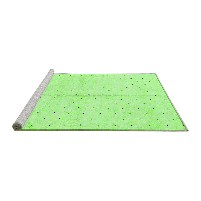 Sideview of Machine Washable Solid Green Modern Area Rugs, wshabs2947grn