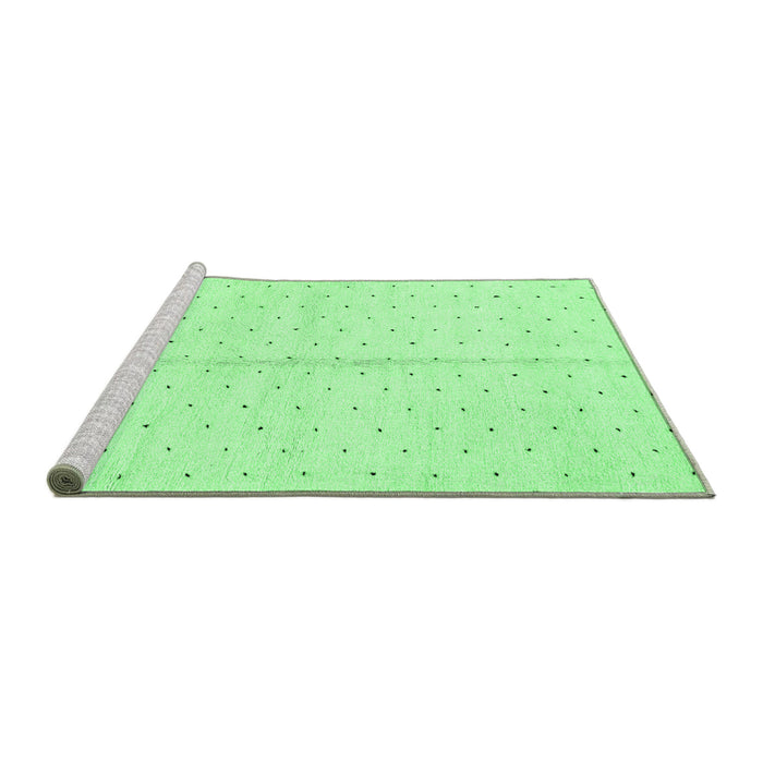 Sideview of Machine Washable Solid Emerald Green Modern Area Rugs, wshabs2947emgrn