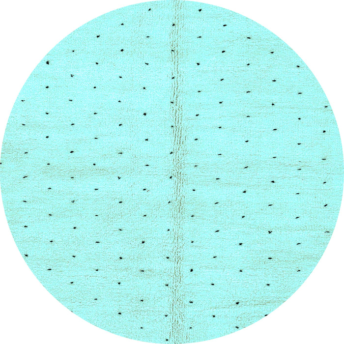 Round Solid Light Blue Modern Rug, abs2947lblu