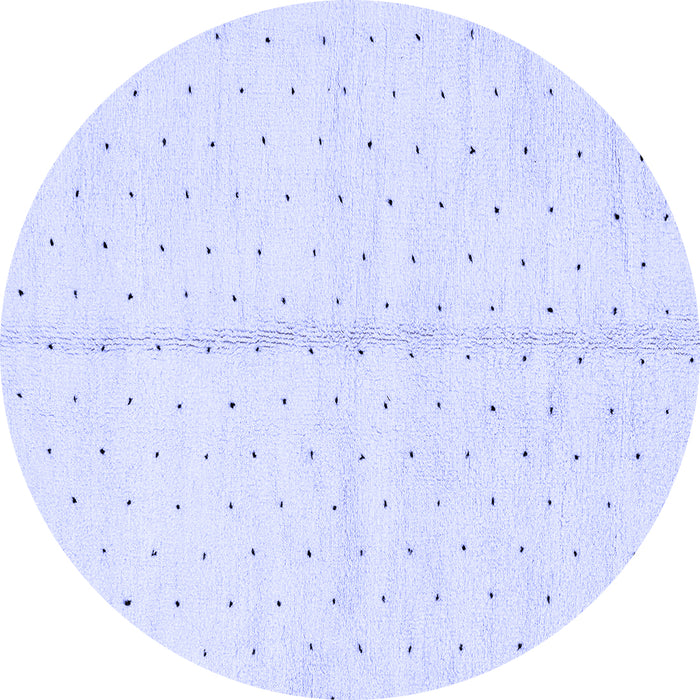 Round Machine Washable Solid Blue Modern Rug, wshabs2947blu