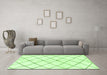 Machine Washable Solid Green Modern Area Rugs in a Living Room,, wshabs2948grn