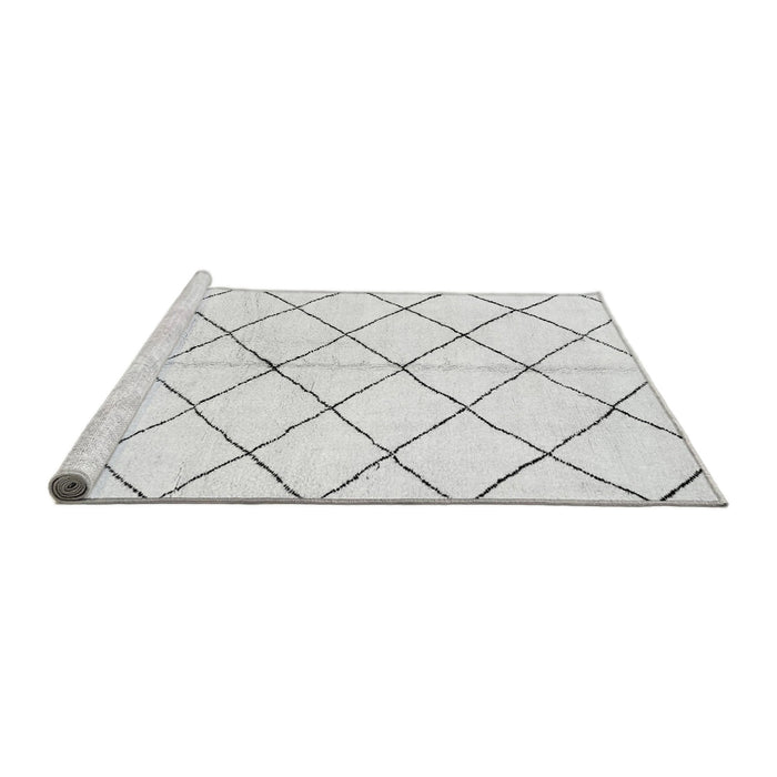 Sideview of Machine Washable Solid Gray Modern Rug, wshabs2948gry
