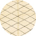 Round Abstract Golden Blonde Gold Solid Rug, abs2948