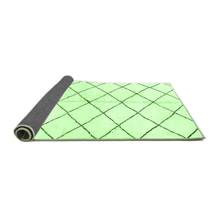 Sideview of Solid Green Modern Rug, abs2948grn