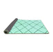 Sideview of Solid Turquoise Modern Rug, abs2948turq