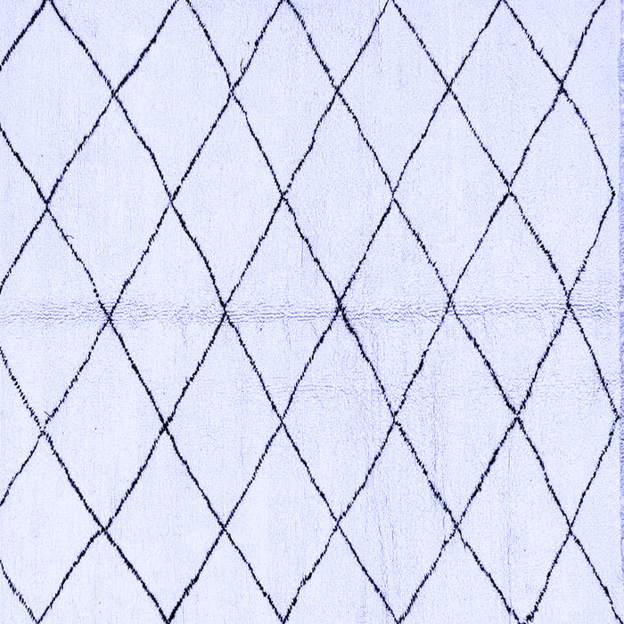 Square Machine Washable Solid Blue Modern Rug, wshabs2948blu