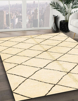 Machine Washable Abstract Gold Rug in a Family Room, wshabs2948