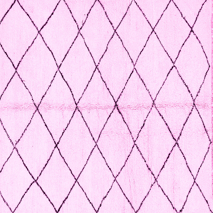 Square Solid Pink Modern Rug, abs2948pnk