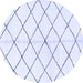 Round Solid Blue Modern Rug, abs2948blu