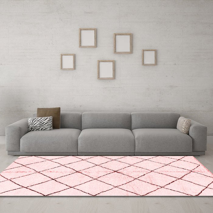 Modern Red Washable Rugs