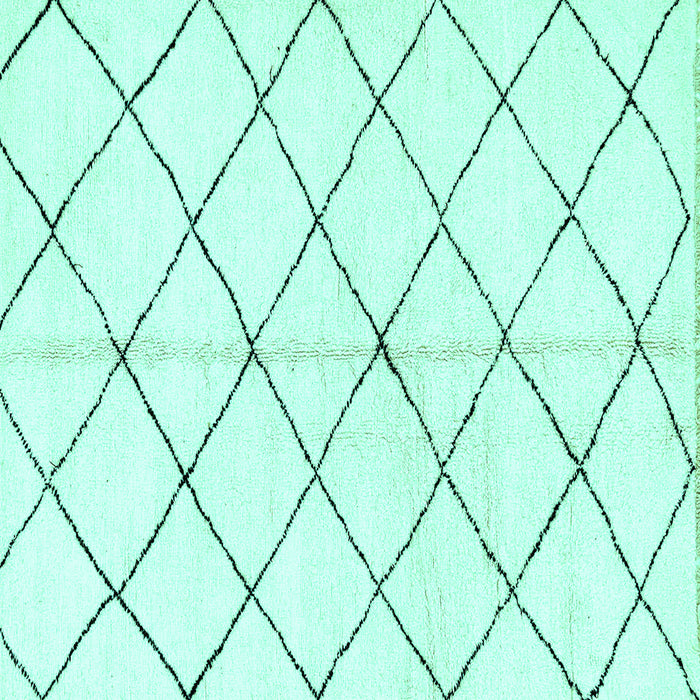Square Solid Turquoise Modern Rug, abs2948turq