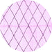 Round Solid Purple Modern Rug, abs2948pur