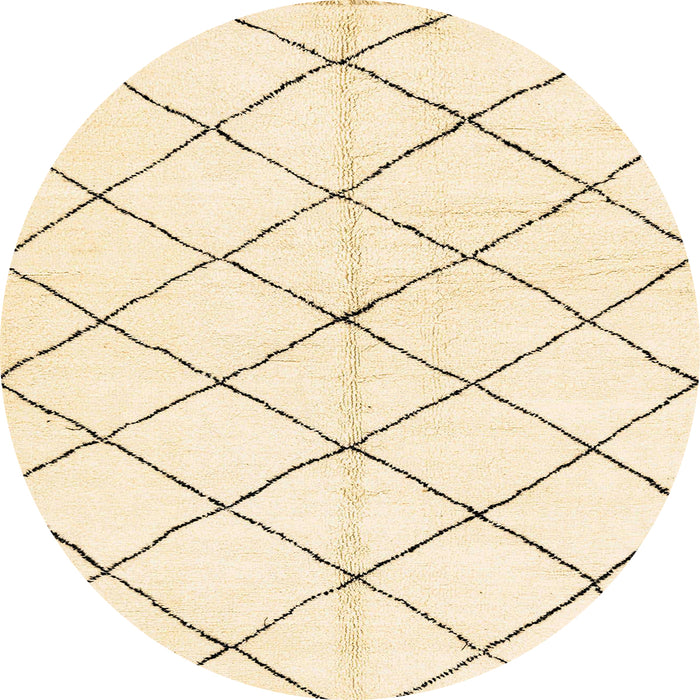 Round Machine Washable Abstract Gold Rug, wshabs2948