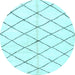 Round Solid Light Blue Modern Rug, abs2948lblu