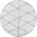 Round Solid Gray Modern Rug, abs2949gry