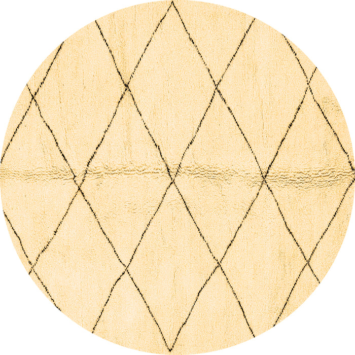Round Solid Brown Modern Rug, abs2949brn