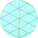 Round Solid Light Blue Modern Rug, abs2949lblu