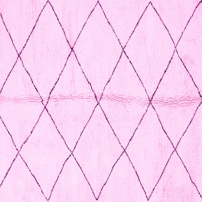Square Machine Washable Solid Pink Modern Rug, wshabs2949pnk