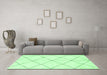 Machine Washable Solid Emerald Green Modern Area Rugs in a Living Room,, wshabs2949emgrn