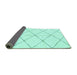 Sideview of Solid Turquoise Modern Rug, abs2949turq