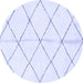 Round Solid Blue Modern Rug, abs2949blu