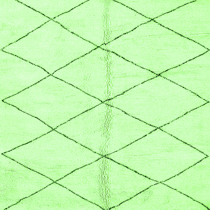 Square Solid Green Modern Rug, abs2949grn