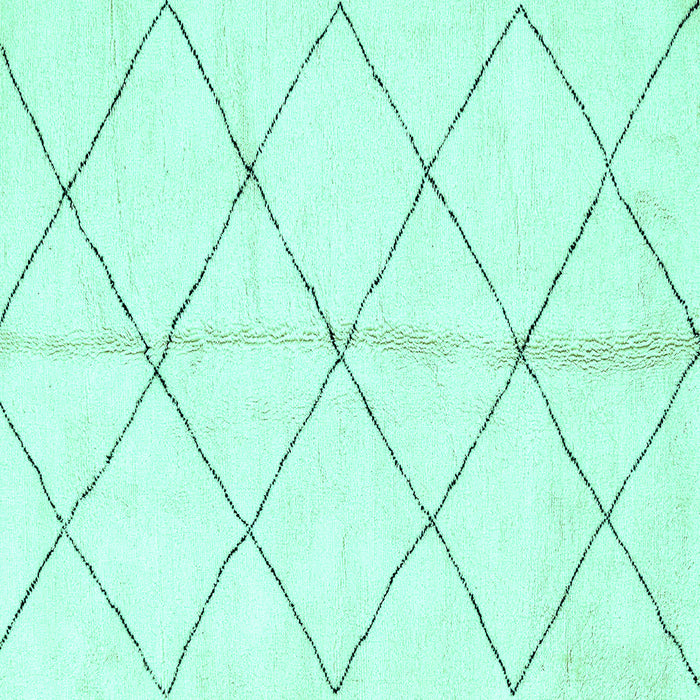 Square Solid Turquoise Modern Rug, abs2949turq