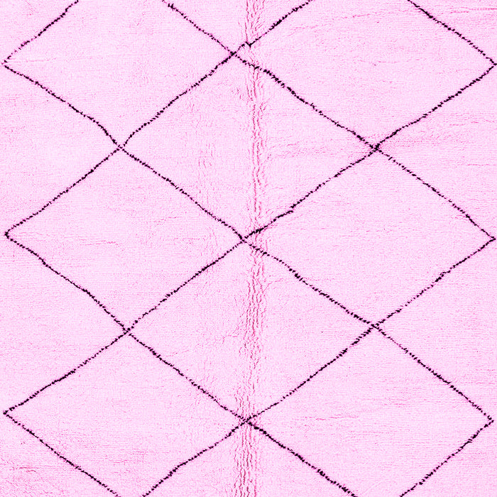 Machine Washable Solid Pink Modern Rug, wshabs2949pnk