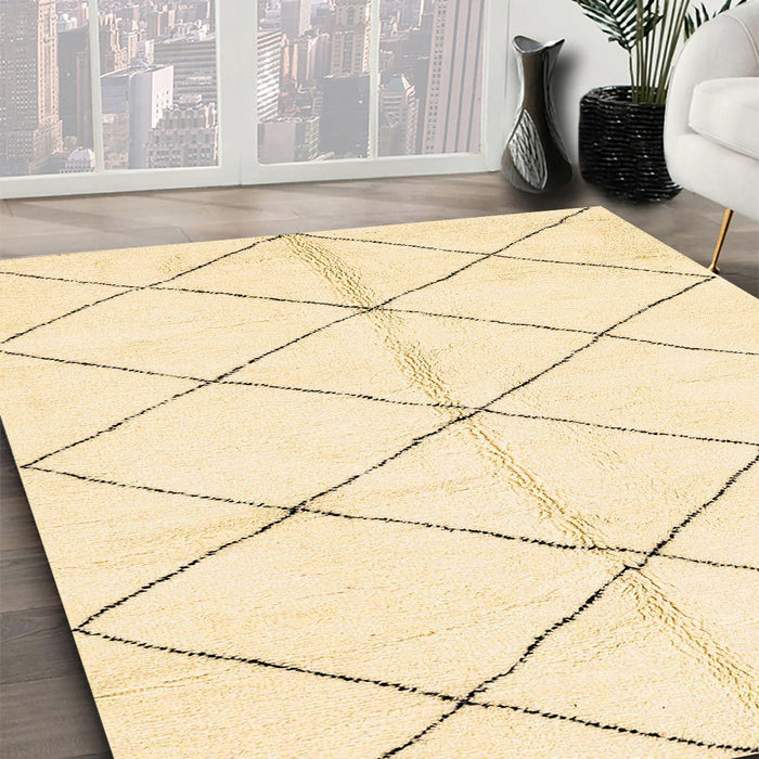 Machine Washable Abstract Brown Gold Rug in a Family Room, wshabs2949