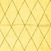 Square Solid Yellow Modern Rug, abs2949yw