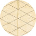 Round Abstract Brown Gold Solid Rug, abs2949