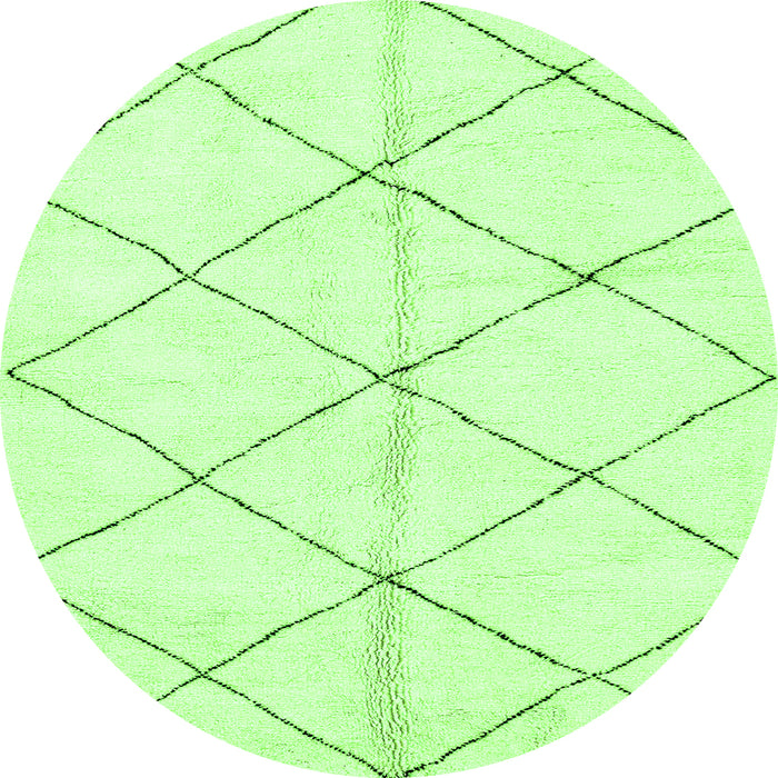 Round Solid Green Modern Rug, abs2949grn