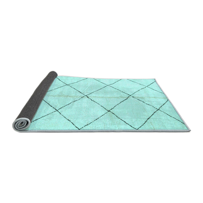 Sideview of Solid Light Blue Modern Rug, abs2949lblu