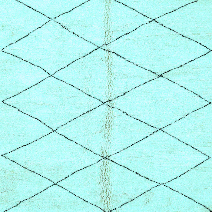 Square Machine Washable Solid Light Blue Modern Rug, wshabs2949lblu