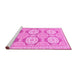 Sideview of Machine Washable Oriental Pink Modern Rug, wshabs294pnk