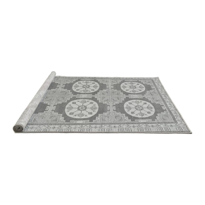 Sideview of Machine Washable Oriental Gray Modern Rug, wshabs294gry