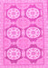 Machine Washable Oriental Pink Modern Rug, wshabs294pnk