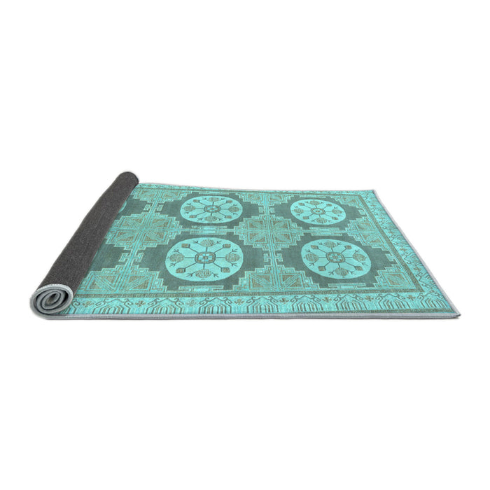 Sideview of Oriental Light Blue Modern Rug, abs294lblu