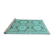 Sideview of Machine Washable Oriental Light Blue Modern Rug, wshabs294lblu