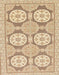 Abstract Brown Gold Oriental Rug, abs294