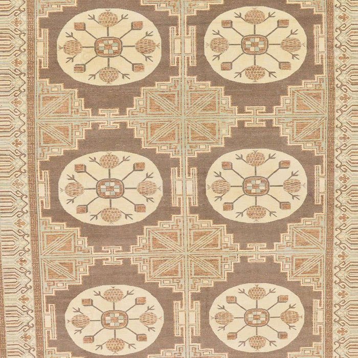 Abstract Brown Gold Oriental Rug, abs294