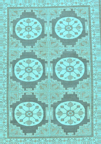 Oriental Light Blue Modern Rug, abs294lblu