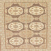 Square Abstract Brown Gold Oriental Rug, abs294