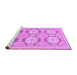 Sideview of Machine Washable Oriental Purple Modern Area Rugs, wshabs294pur