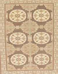 Machine Washable Abstract Brown Gold Rug, wshabs294